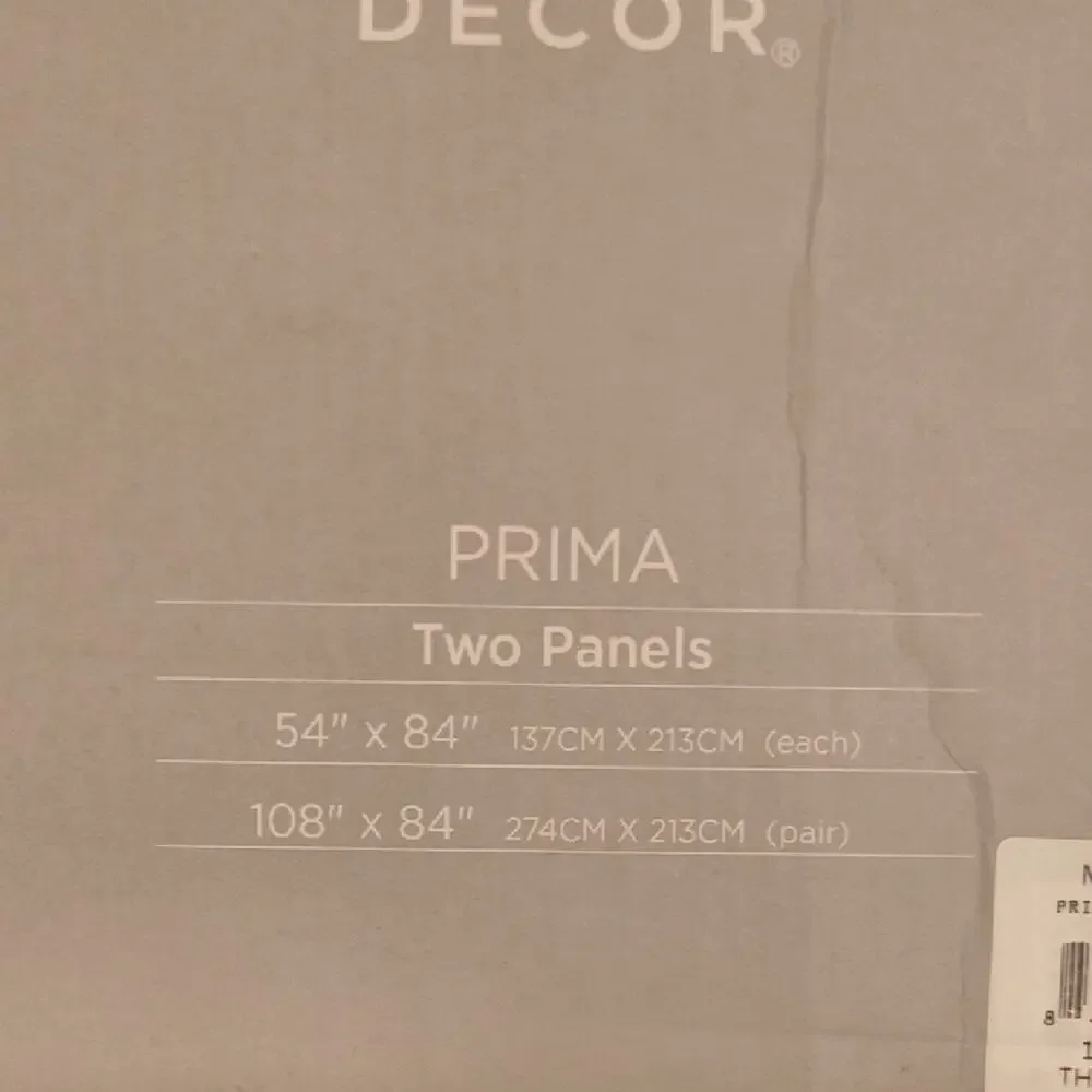 Lush Decor Light Filtering Curtains 2 Panels White & Navy NWT-D